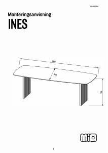사용 설명서 Mio Ines 식탁