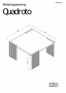 Brugsanvisning Mio Quadroto Sofabord