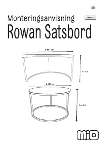 Bruksanvisning Mio Rowan Kaffebord