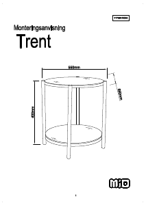 사용 설명서 Mio Trent 커피 테이블