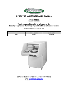 Manual SEM 7050P Paper Shredder