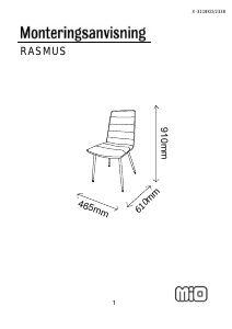 Manual de uso Mio Rasmus Silla