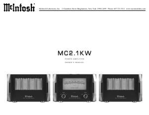 Handleiding McIntosh MC-2.1KW Versterker