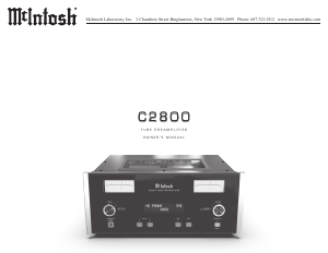 Manual McIntosh C2800 Pre-amplifier