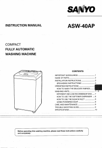 Handleiding Sanyo ASW-40AP Wasmachine