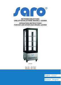 Manual Saro LEONIE Refrigerator