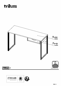 Manual Tvilum 70512 Birou