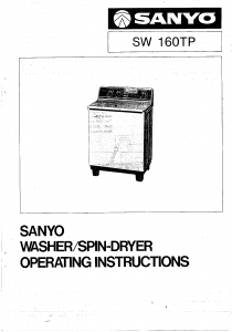 Manual Sanyo SW-160TP Washer-Dryer