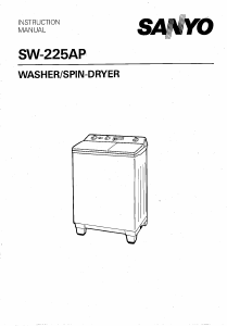 Handleiding Sanyo SW-225AP Was-droog combinatie