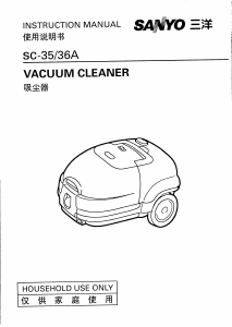 Manual Sanyo SC-36A Vacuum Cleaner