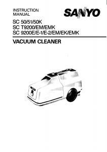 Manual Sanyo SC-50K Vacuum Cleaner