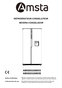 Mode d’emploi Amsta AMSBS528WDX Réfrigérateur combiné