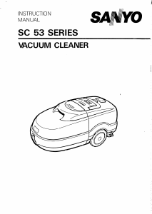Manual Sanyo SC-53 Vacuum Cleaner