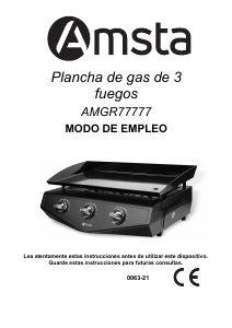 Manual de uso Amsta AMGR77777 Parrilla de mesa