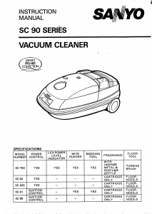 Manual Sanyo SC-91 Vacuum Cleaner