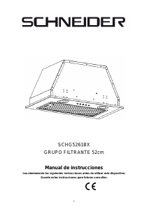 Manual de uso Schneider SCHG5261BX Campana extractora