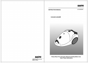 Manual Sanyo SC-163R Vacuum Cleaner