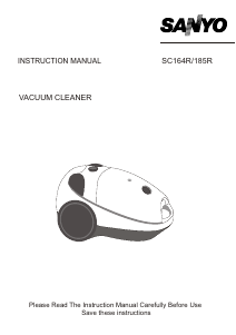 Manual Sanyo SC-164R Vacuum Cleaner