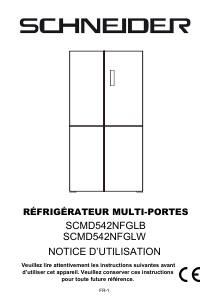 Mode d’emploi Schneider SCMD542NFGLB Réfrigérateur combiné