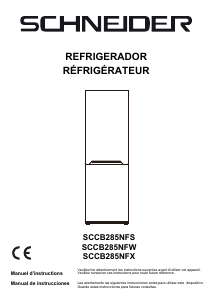 Mode d’emploi Schneider SCCB285NFW Réfrigérateur combiné