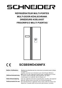 Manual de uso Schneider SCSBSWD436NFX Frigorífico combinado