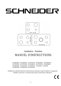 Mode d’emploi Schneider SCTG7051N4 Table de cuisson