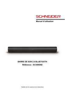 Handleiding Schneider SC300SND Home cinema set