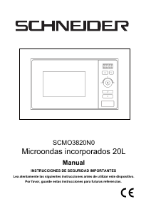 Manual de uso Schneider SCMO3820N0 Microondas