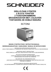 Manual Schneider SCTON2W Toaster