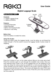 Manual Reka 82975 Luggage Scale