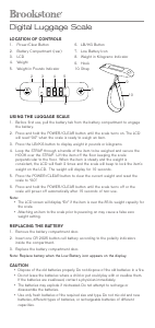 Manual Brookstone 858279 Luggage Scale