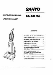 Manual Sanyo SC-U8 MA Vacuum Cleaner