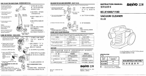 Manual Sanyo SC-X1000 Vacuum Cleaner