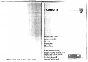 Handleiding Tabbert Diadem 560 HTD (1999) Caravan