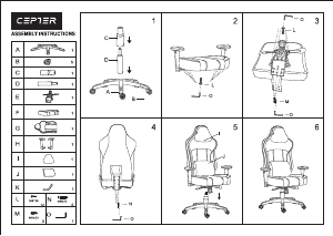 Manual de uso Cepter Phoenix Pro Silla de trabajo