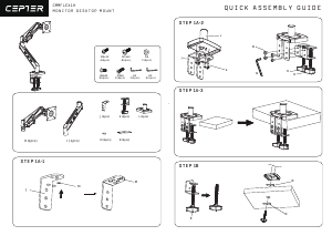 Bedienungsanleitung Cepter CMMFLEX1H Monitorhalterung