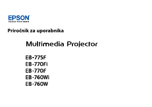 Priročnik Epson EB-760W Projektor