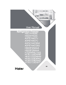 كتيب هاير HFR5720EWMG فريزر ثلاجة