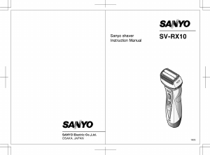 Manual Sanyo SV-RX10 Shaver