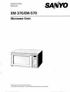 Manual Sanyo EM-370 Microwave