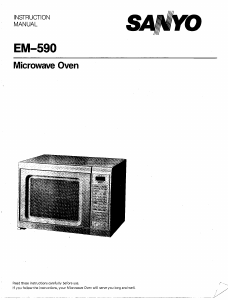Manual Sanyo EM-590 Microwave