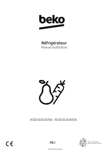 Mode d’emploi BEKO RSSE415K40SN Réfrigérateur combiné