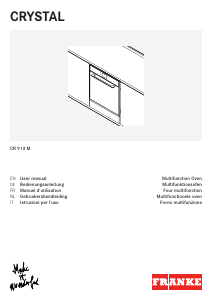 Manuale Franke CR 913 M Forno