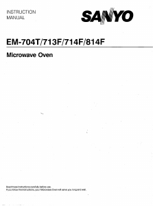 Manual Sanyo EM-714F Microwave
