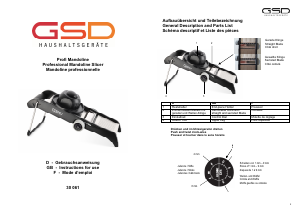 Handleiding GSD 30 061 Mandoline