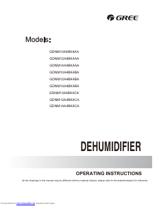 Handleiding Gree GDNM14A4BK4BA Luchtontvochtiger