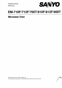 Handleiding Sanyo EM-812F Magnetron