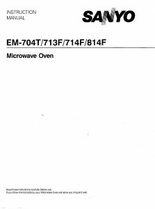 Handleiding Sanyo EM-814F Magnetron