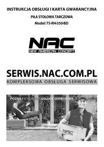 Instrukcja NAC TS-RH-350-BD Piła stołowa