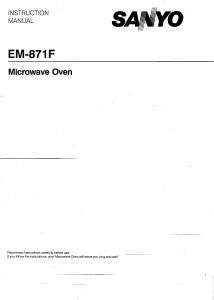 Manual Sanyo EM-871F Microwave